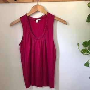 Banana republic hot pink tank top size small